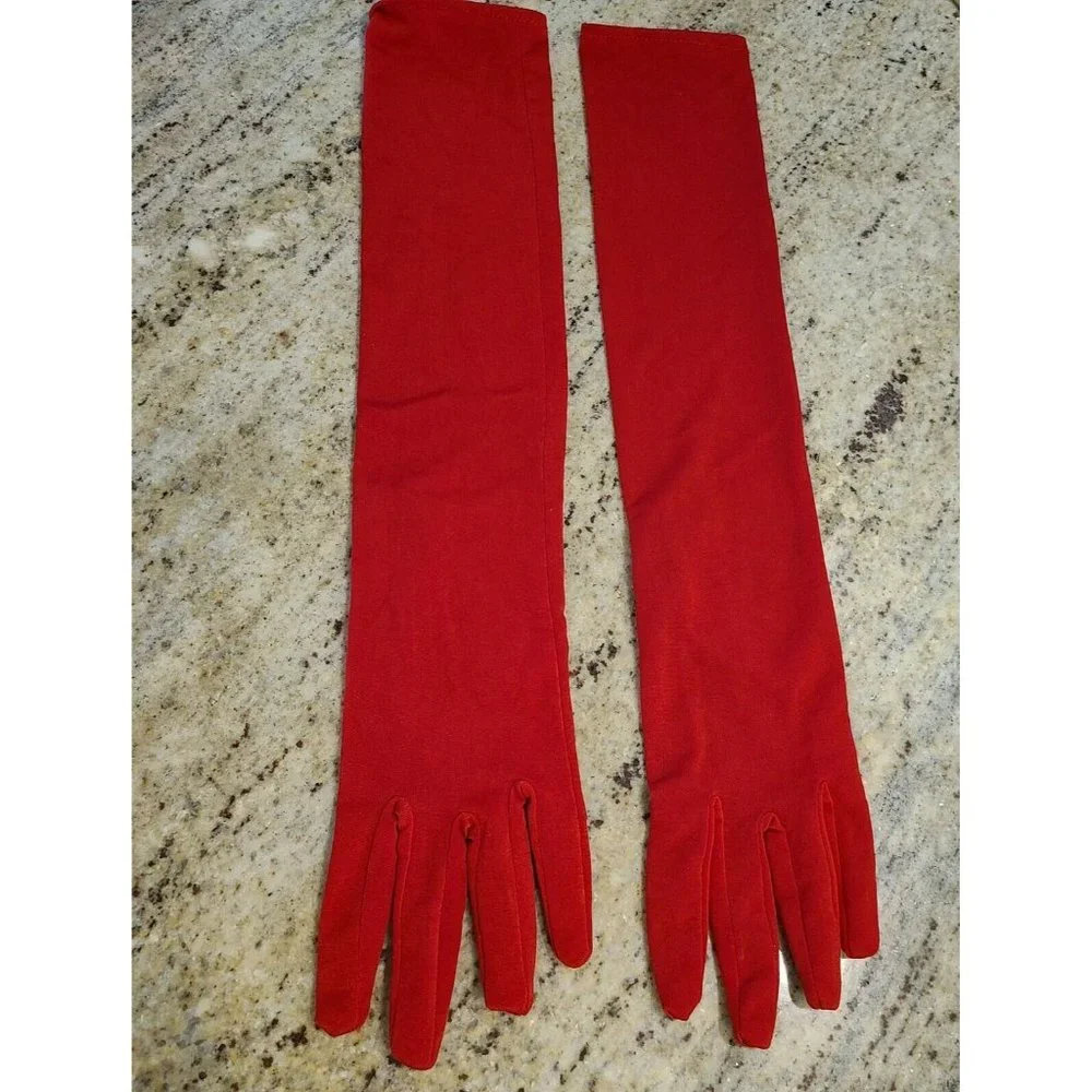 2 Left Hand Vintage Amputee Red Stretch Formal Opera Costume 17